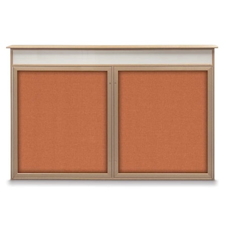 United Visual Products Open Faced Traditional Corkboard, 96x48" UV647A-BRONZE-FORBO